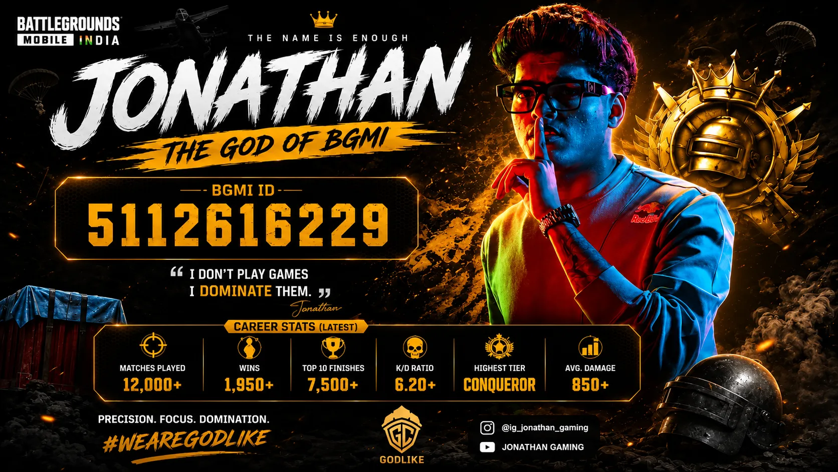 Jonathan BGMI ID: Profile, Stats, Team & Career Journey 