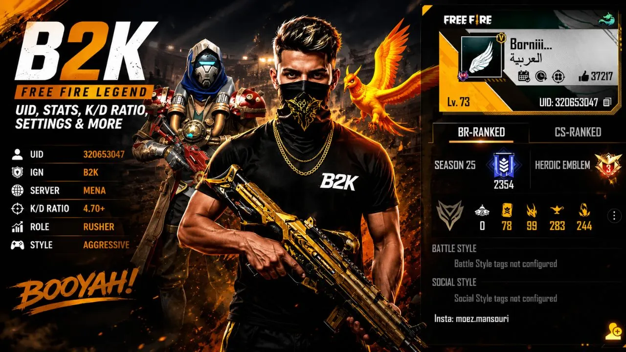 B2K UID (320653047): Who Are Moez & Walid Mansouri Behind Free Fire's Sniper King?