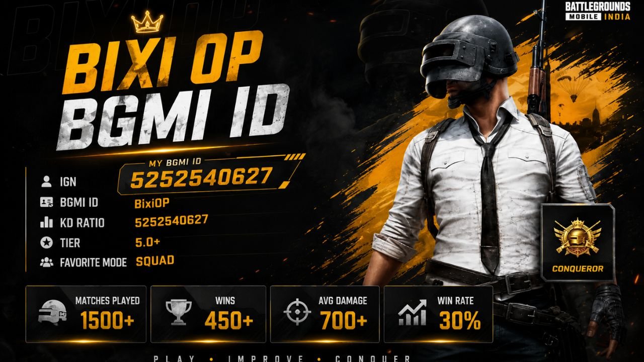 Bixi OP BGMI ID: 5252540627, Stats, KD Ratio & Sensitivity