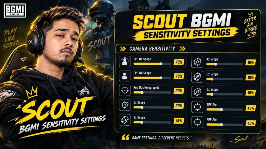 Scout BGMI ID Sensitivity Settings
