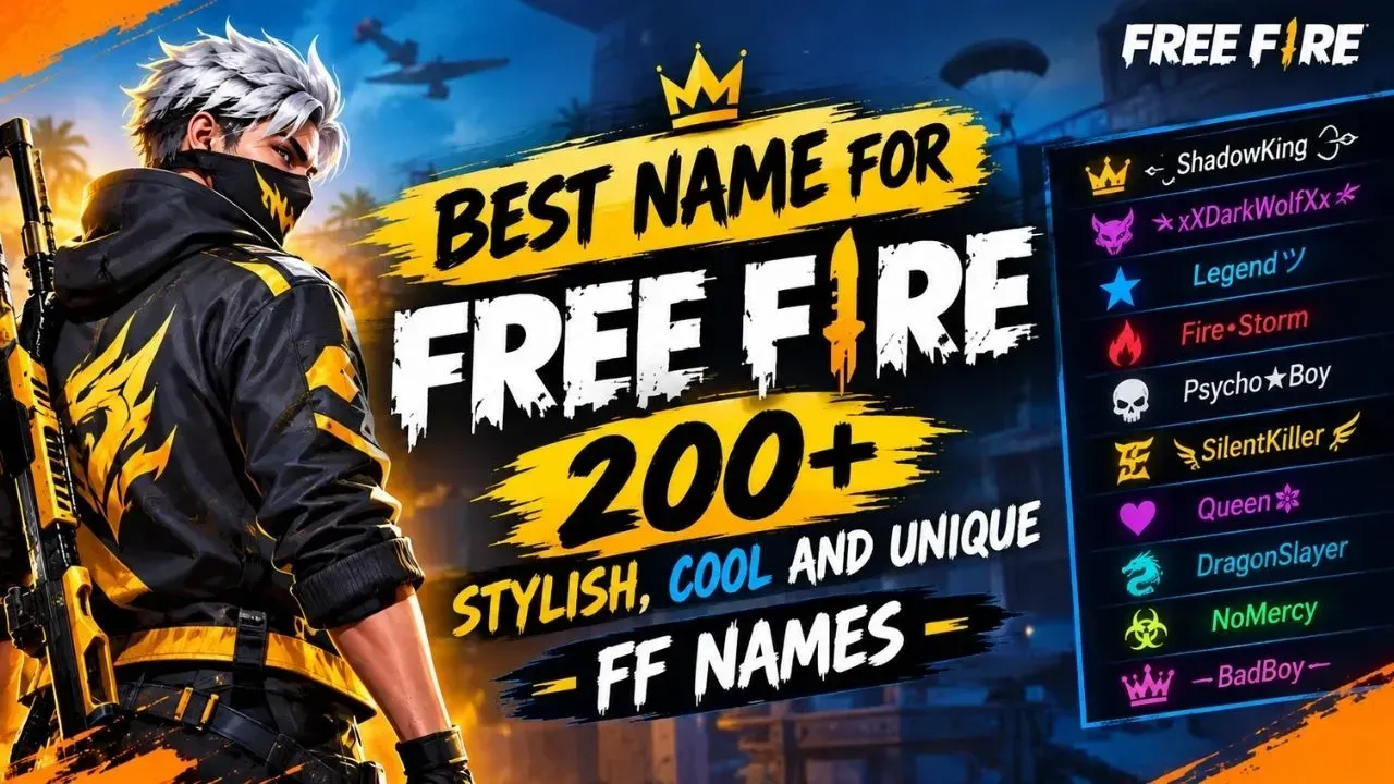 Best Name for Free Fire: 200+ Stylish, Cool and Unique FF Names