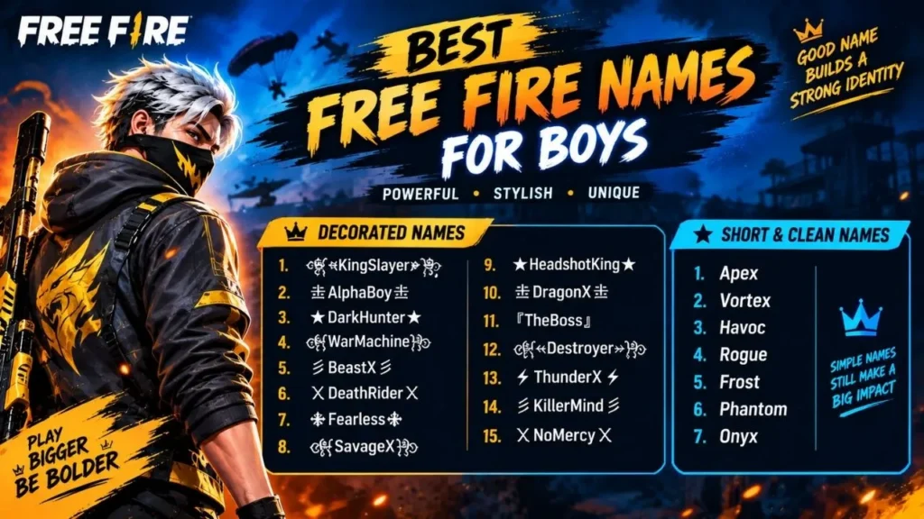 Best Guild Name for Free Fire